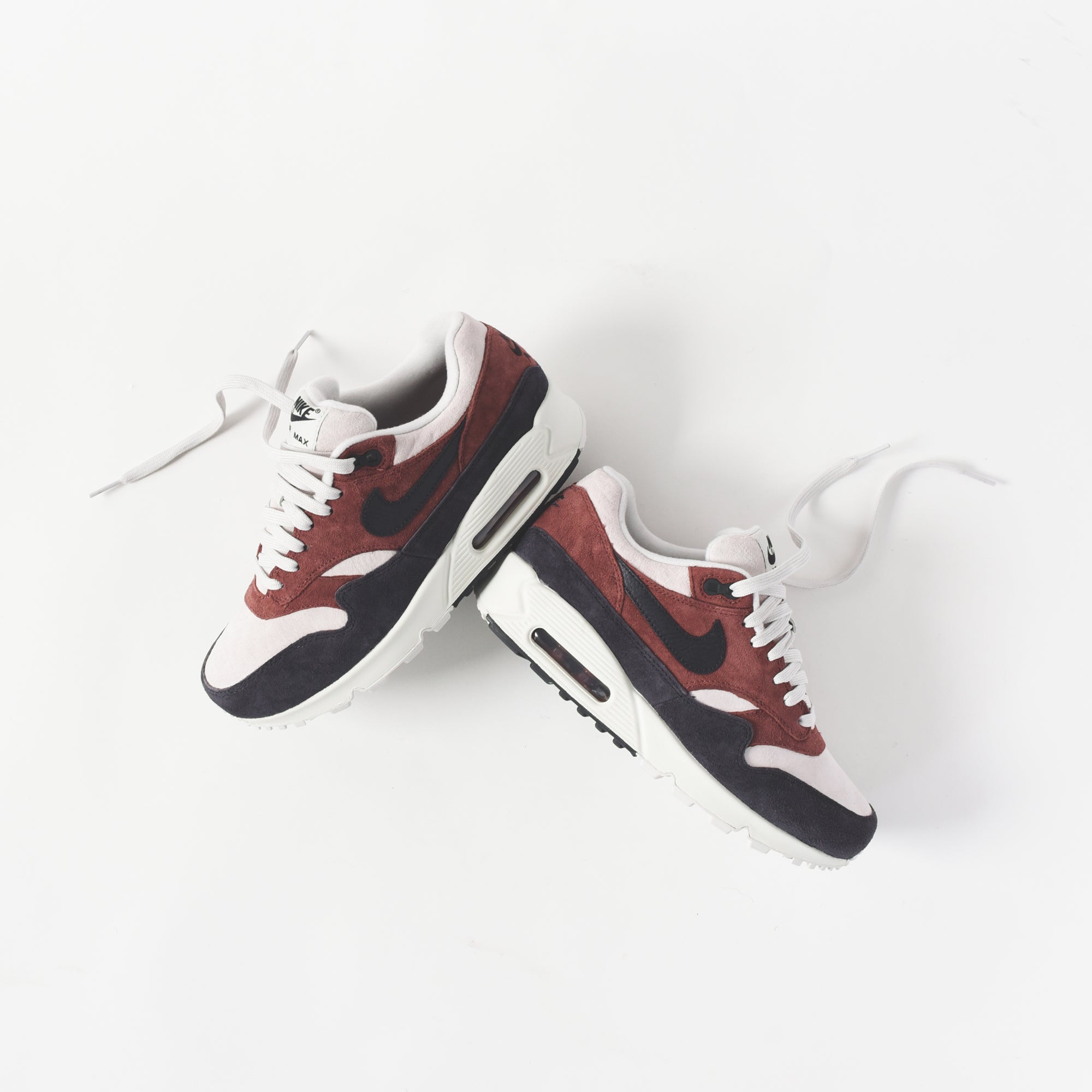 Nike WMNS Air Max 90 1 Red Sepia Oil Grey Vast Grey Kith