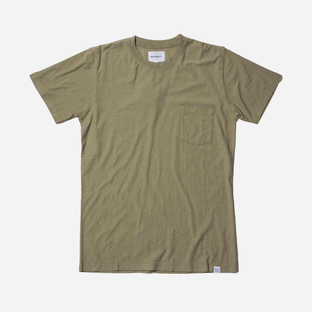 Norse Projects Niels Pocket Boucle Tee - Moss Green – Kith