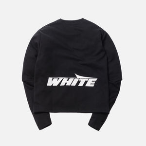 Off-White Wing Off Double Sleeve Tee - Black / White