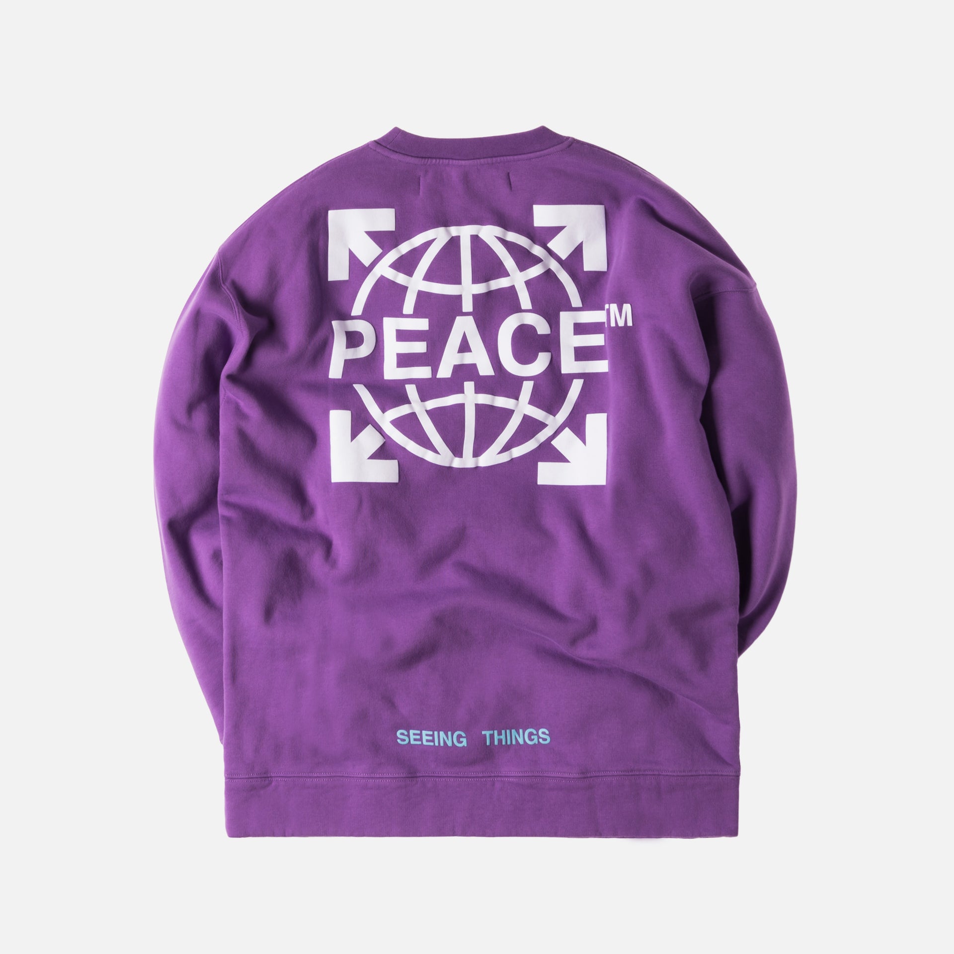 Off-White Globe Over Crewneck - Violet / White