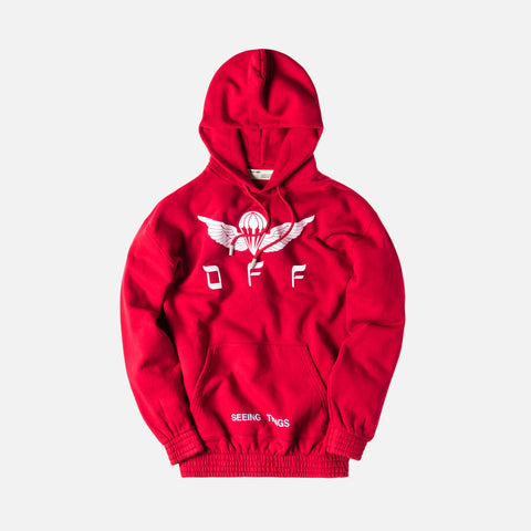 Off-White Parachute Over Hoodie - Red / White