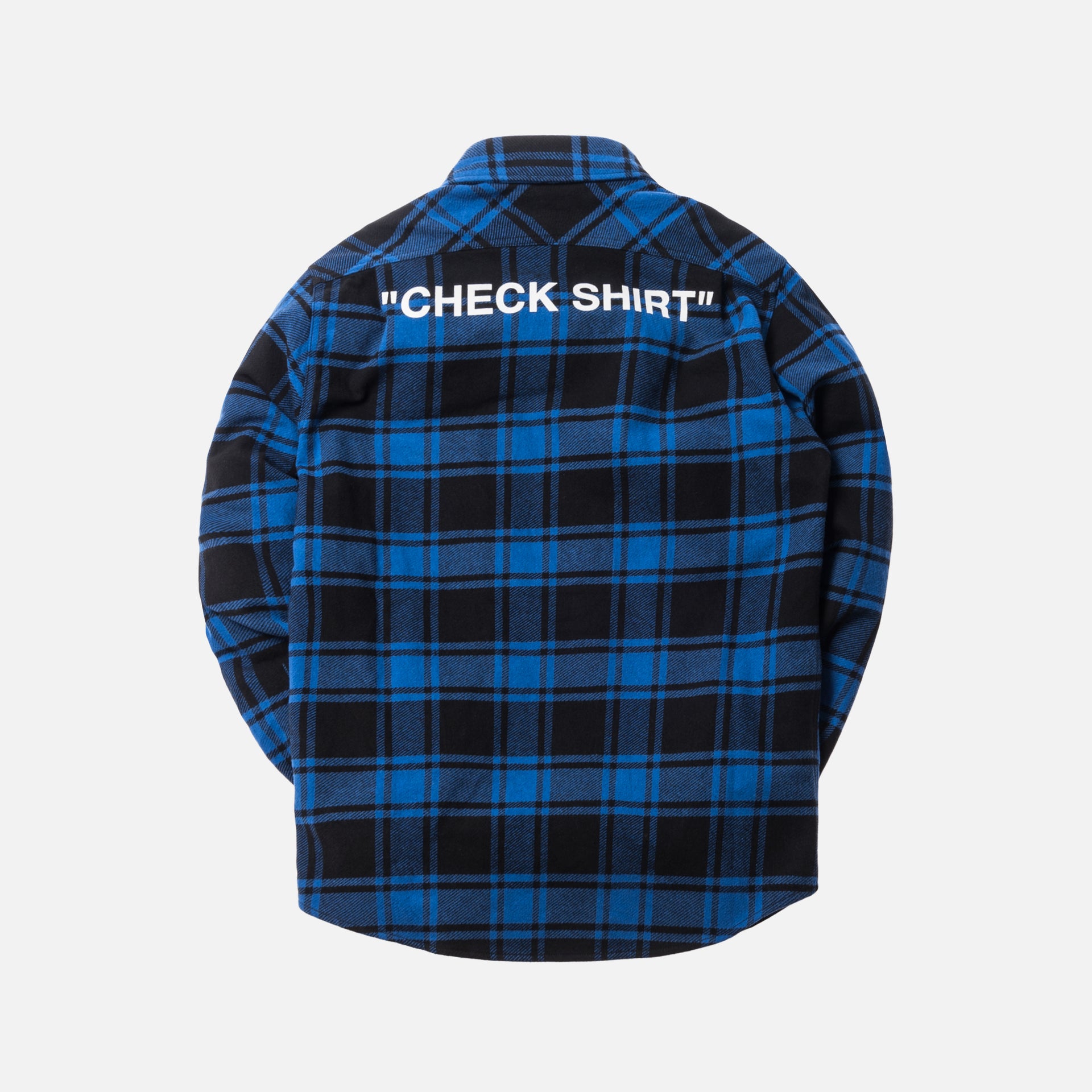 Off-White Quote Flannel Shirt - Blue / White