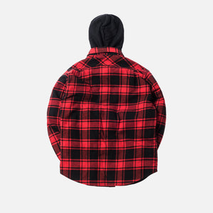 Off-White Padded Hoodie Shirt - Red