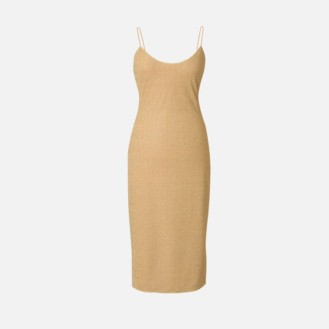 Oseree Lumiere Cocktail Dress - Gold