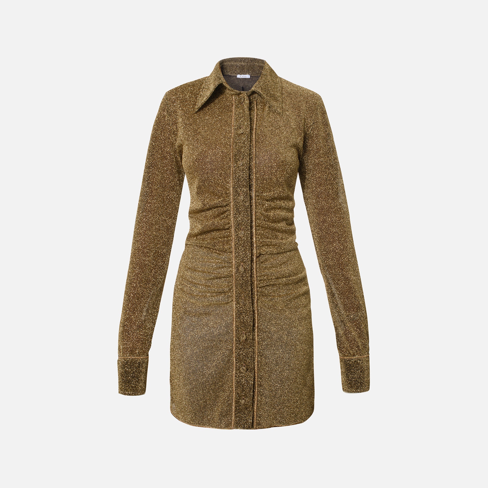 Oseree Lumiere Shirt Dress - Sand Kith Oseree Lumiere Shirt Dress - Sand Kith