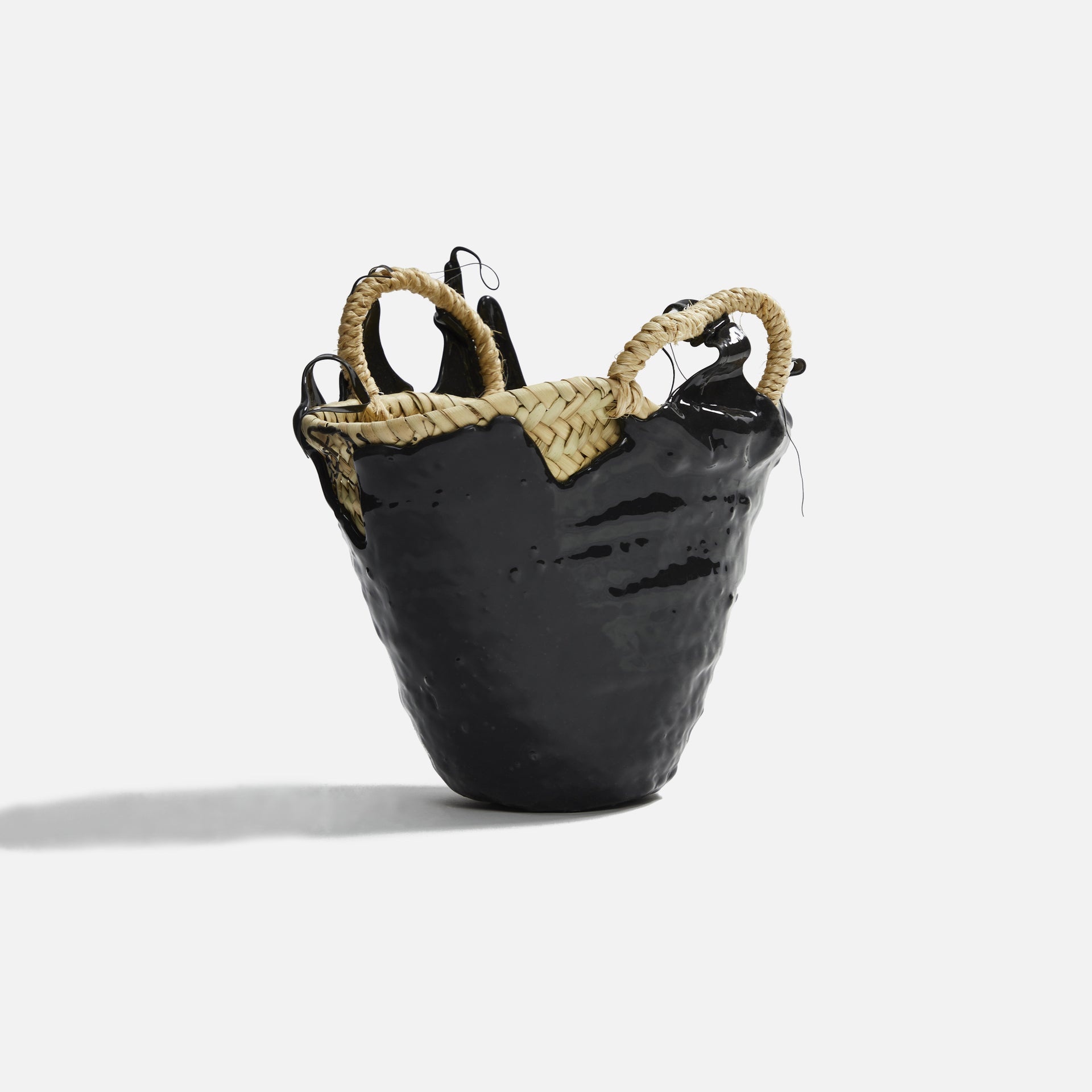Ottolinger Woven Mini Basket - Black Drop