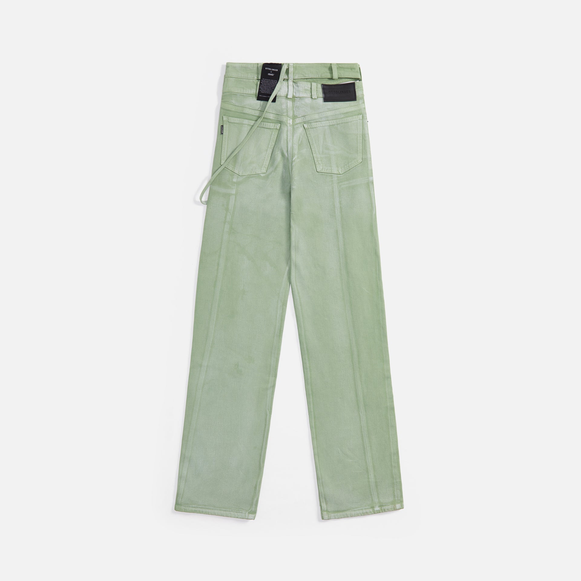 Ottolinger Signature Wrap Jeans - Pistachio Paint