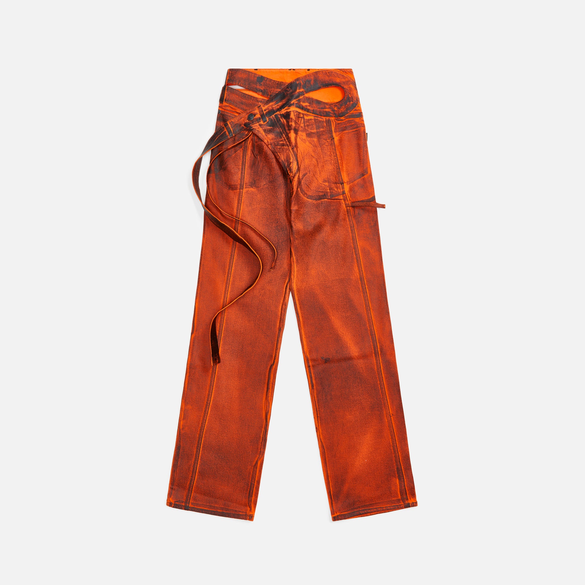 Ottolinger Signature Wrap Jeans - Painted Orange
