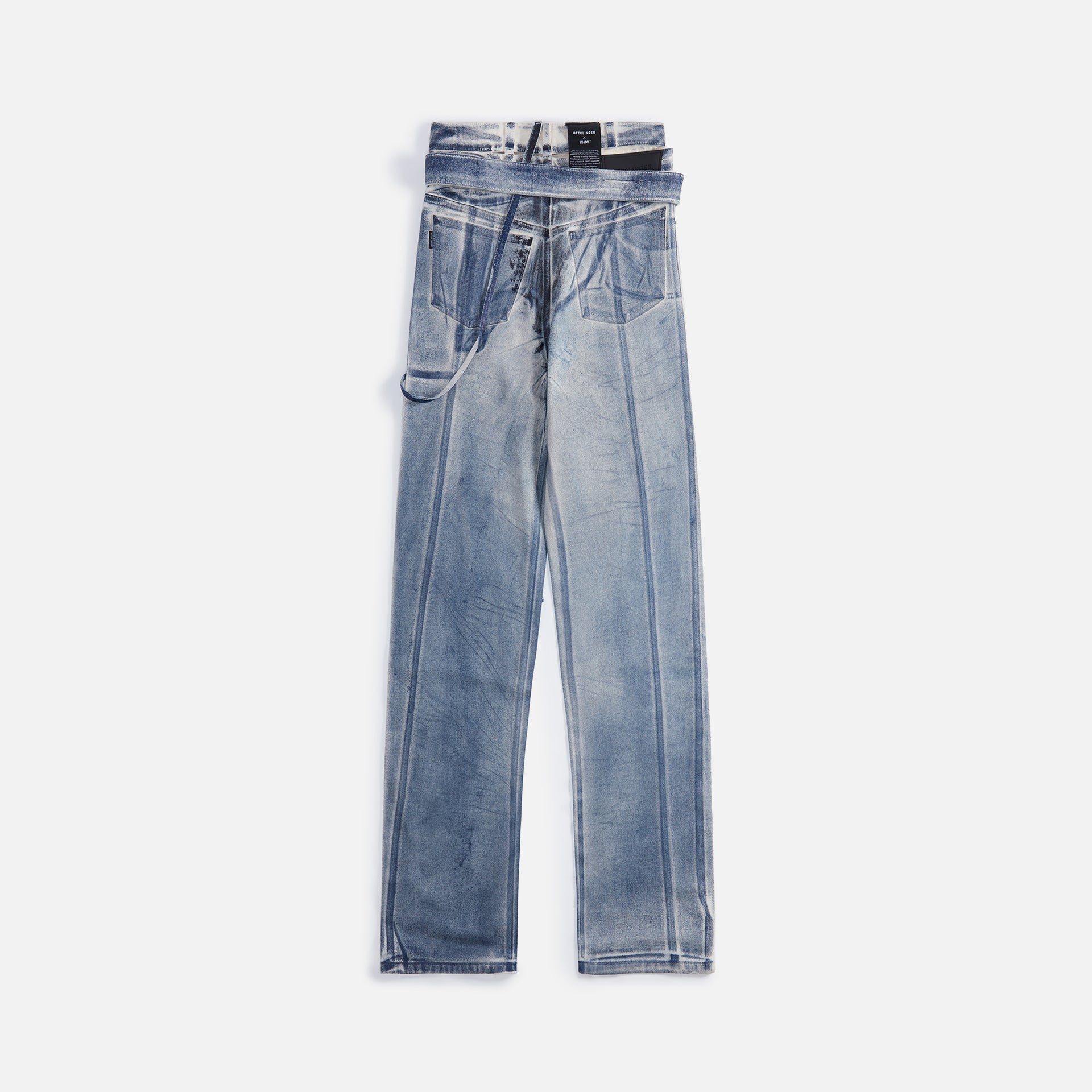 Ottolinger Signature Wrap Jeans - Sand / Blue Paint