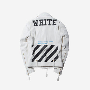 Off-White Leather Jacket - White