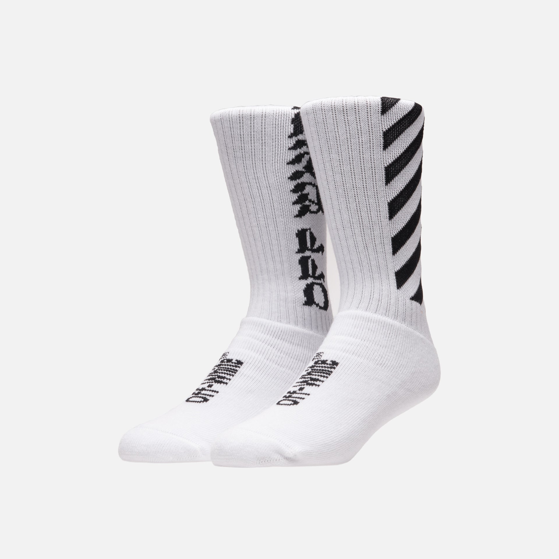 Off-White Diagonal Socks - White / Black