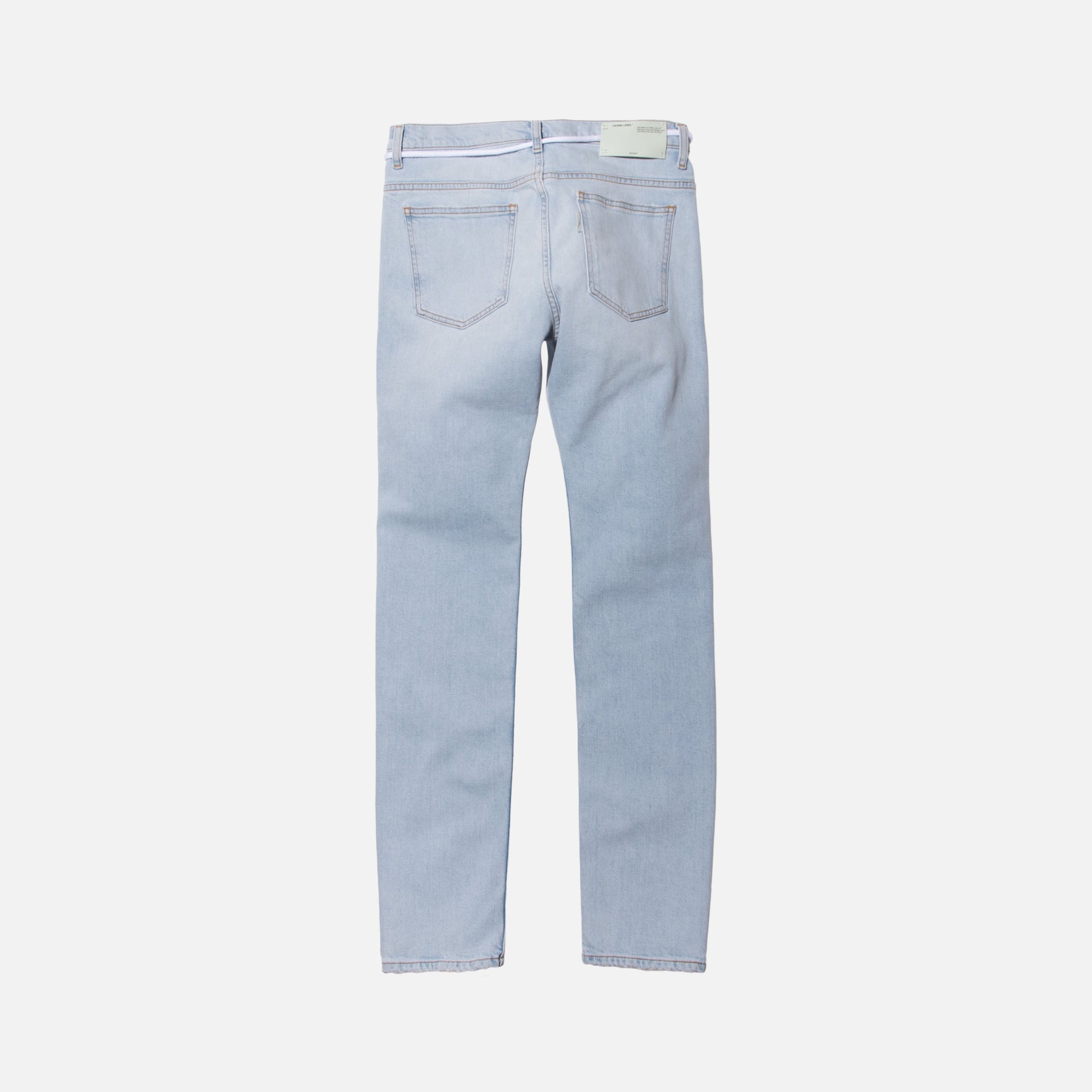 Off-White Mix Rock Skinny Denim - Light Blue