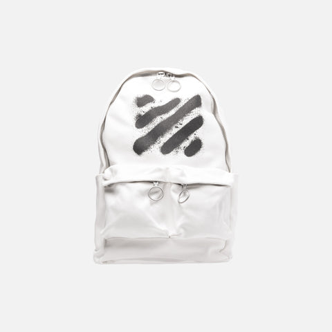 Off-White Diagonal Spray Backpack - White