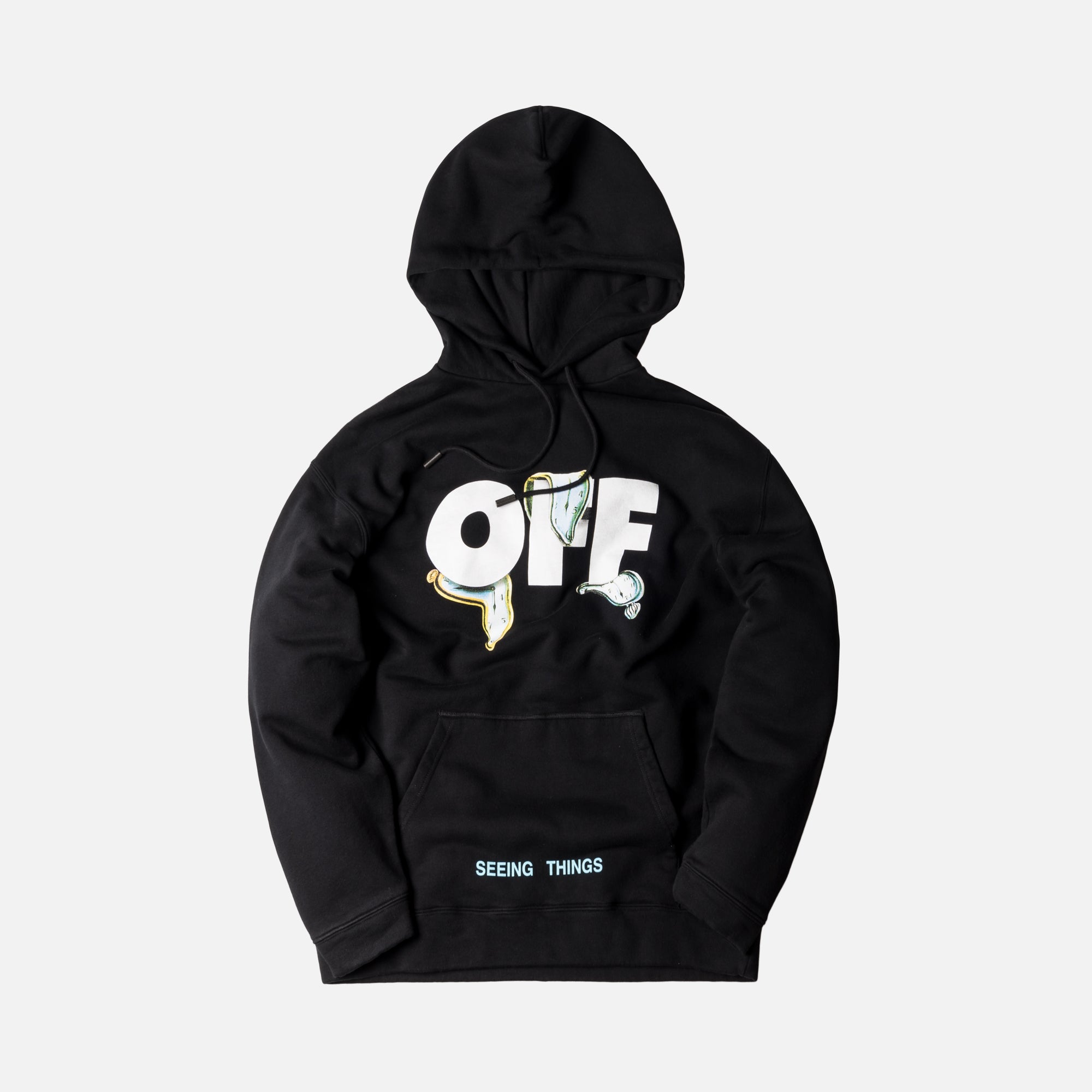 Off white melting store clock hoodie