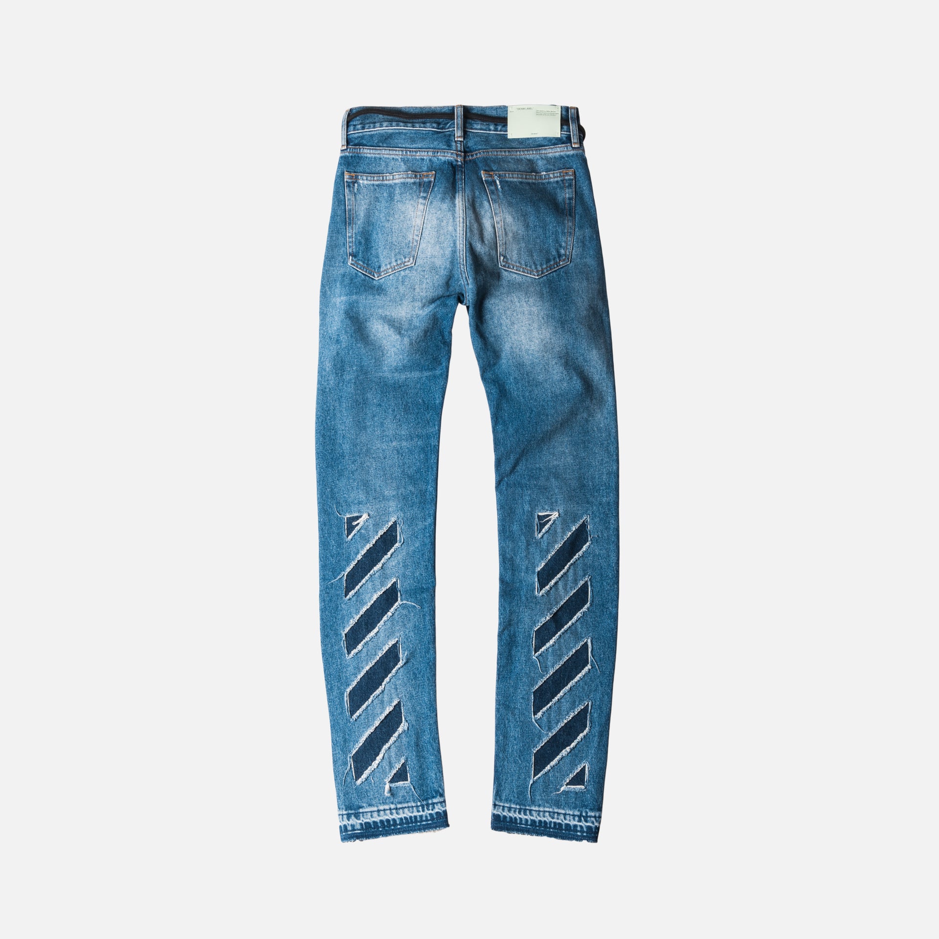 Off-White Diags Window Skinny 5-Pocket Denim Pant - Vintage Wash