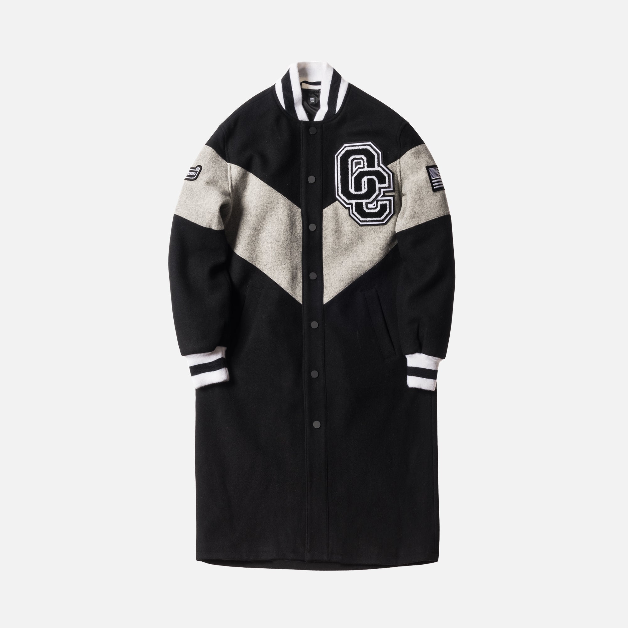 Opening Ceremony Torch Alpha Long Varsity Jacket - Black