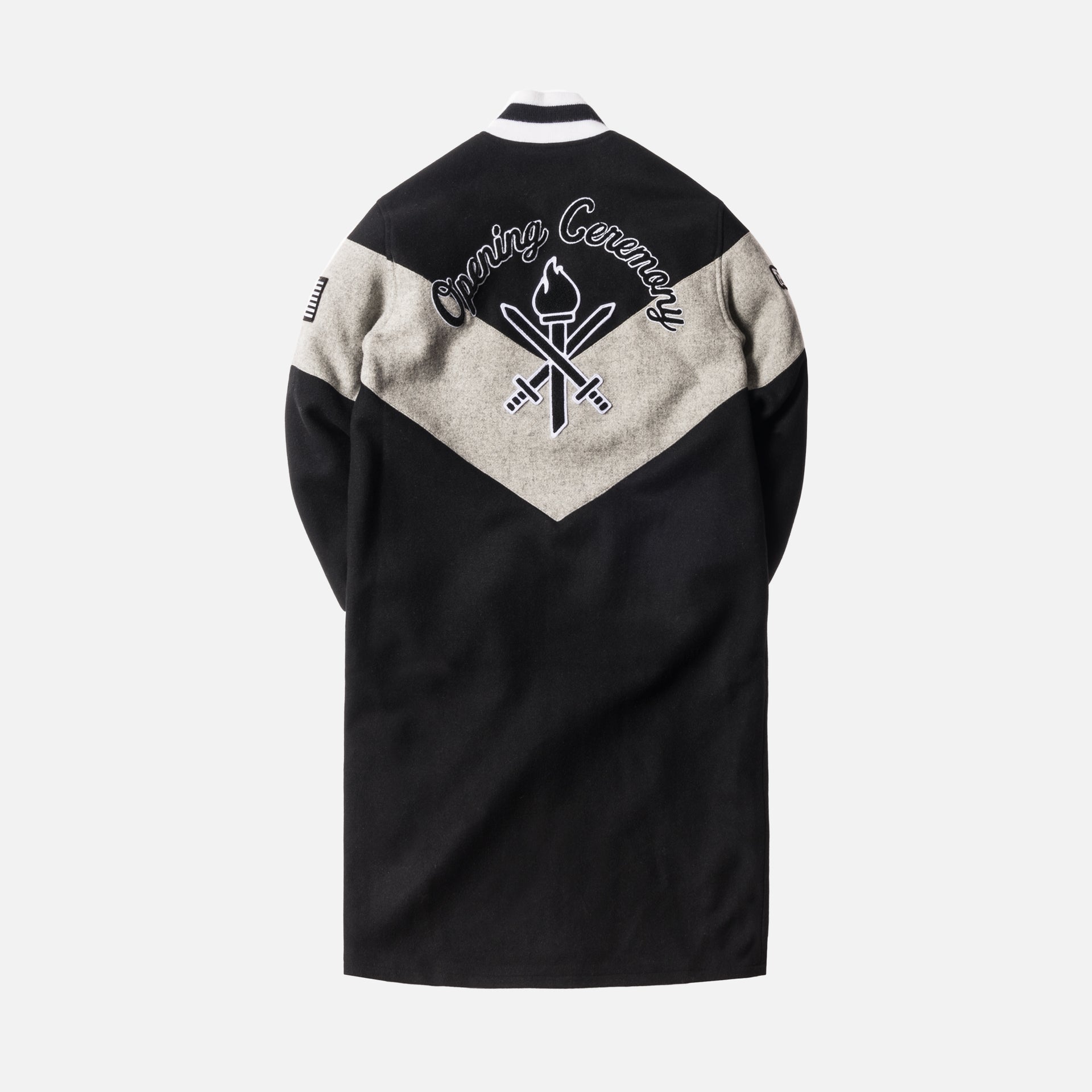 Opening Ceremony Torch Alpha Long Varsity Jacket - Black