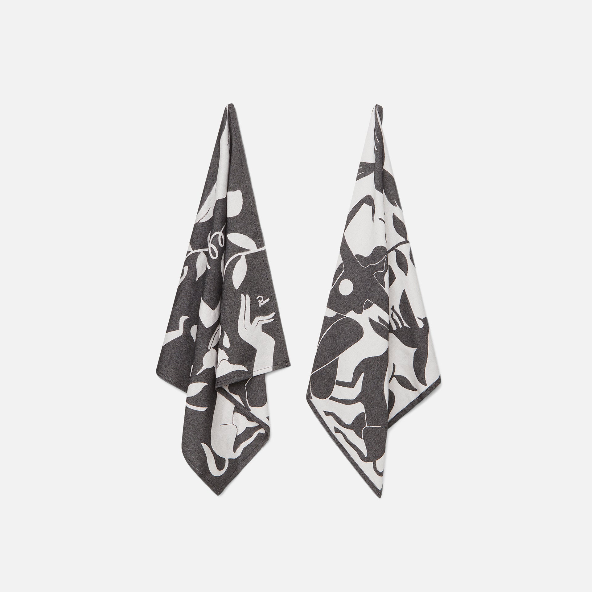 by Parra Earth Mother Kitchen Towel 2 Pack - Black