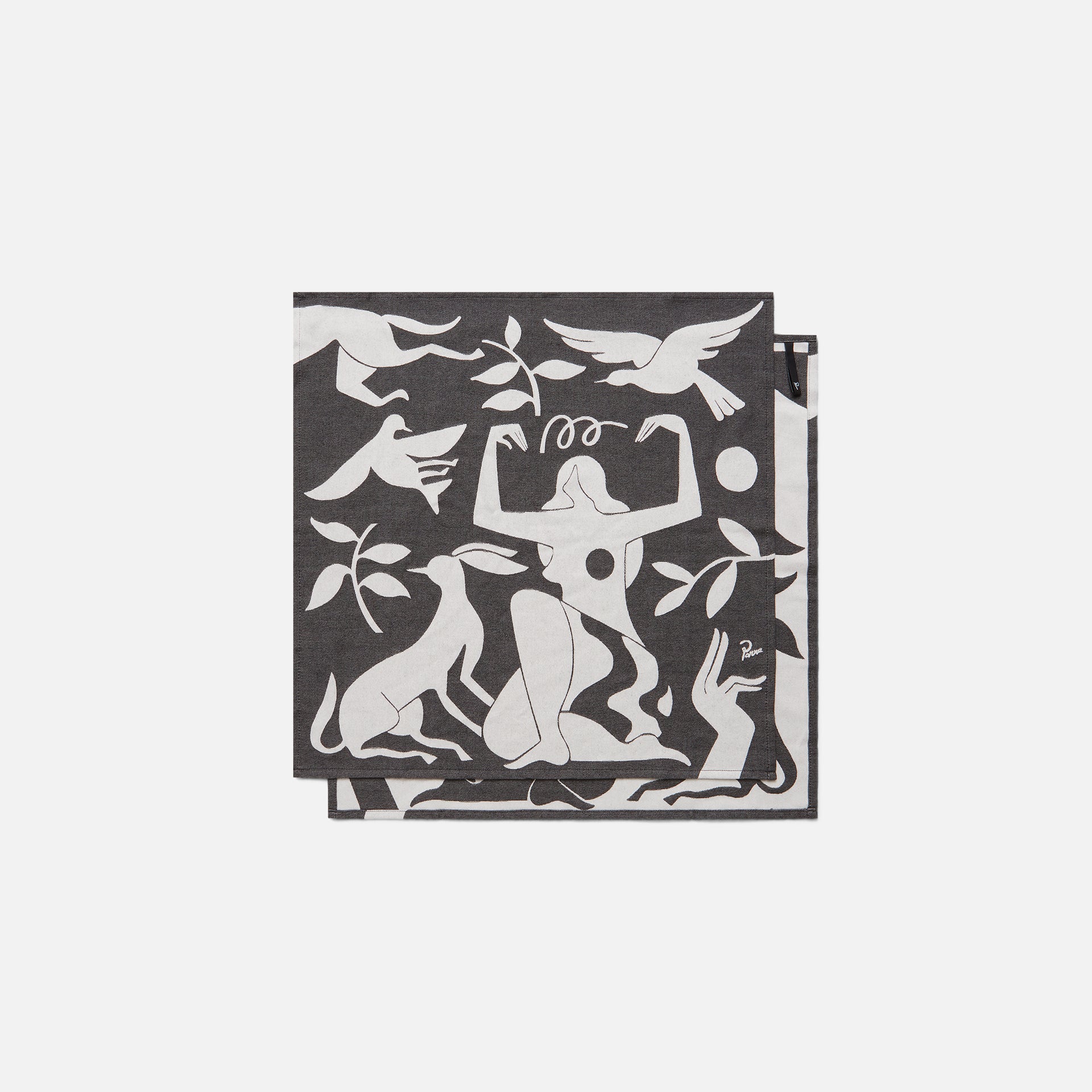 by Parra Earth Mother Kitchen Towel 2 Pack - Black