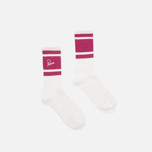 by Parra 2 Tone Crew Socks - White / Pink