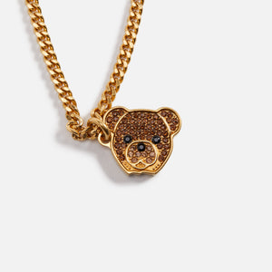 Palm Angels Bear Head Necklace - Gold