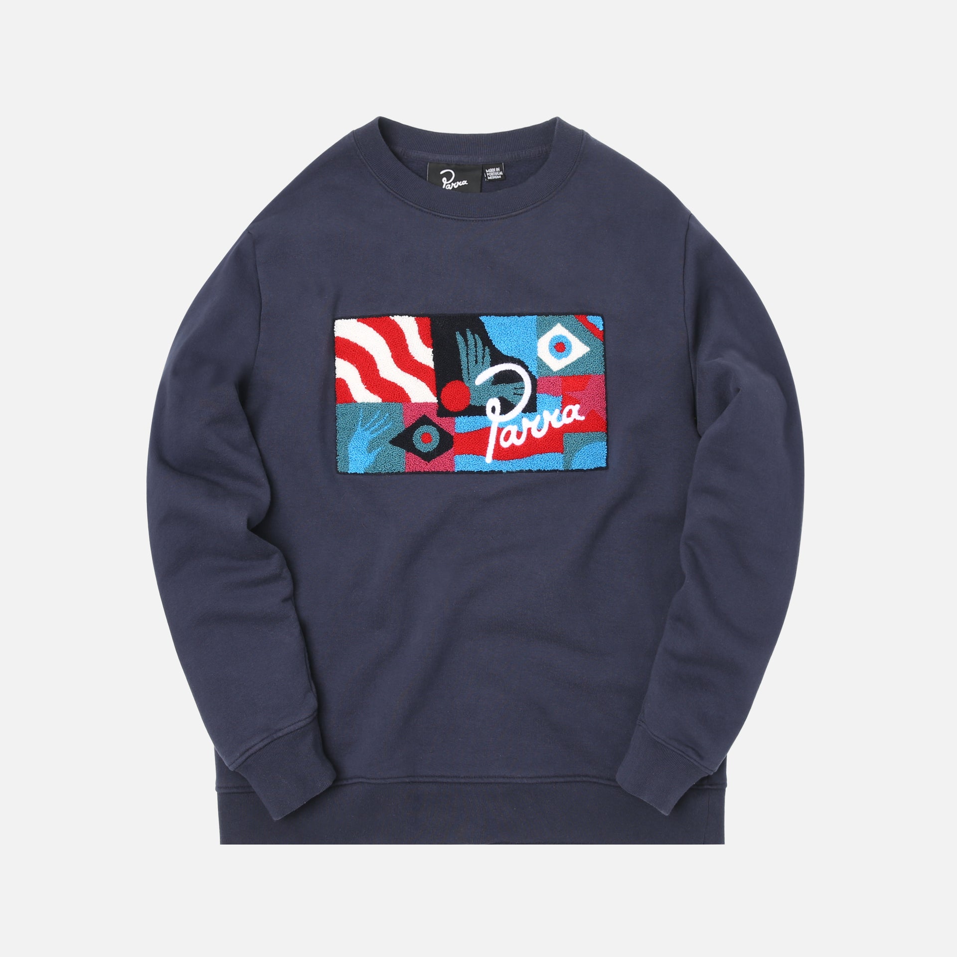 by Parra Grab the Flag Creneck Sweater - Navy