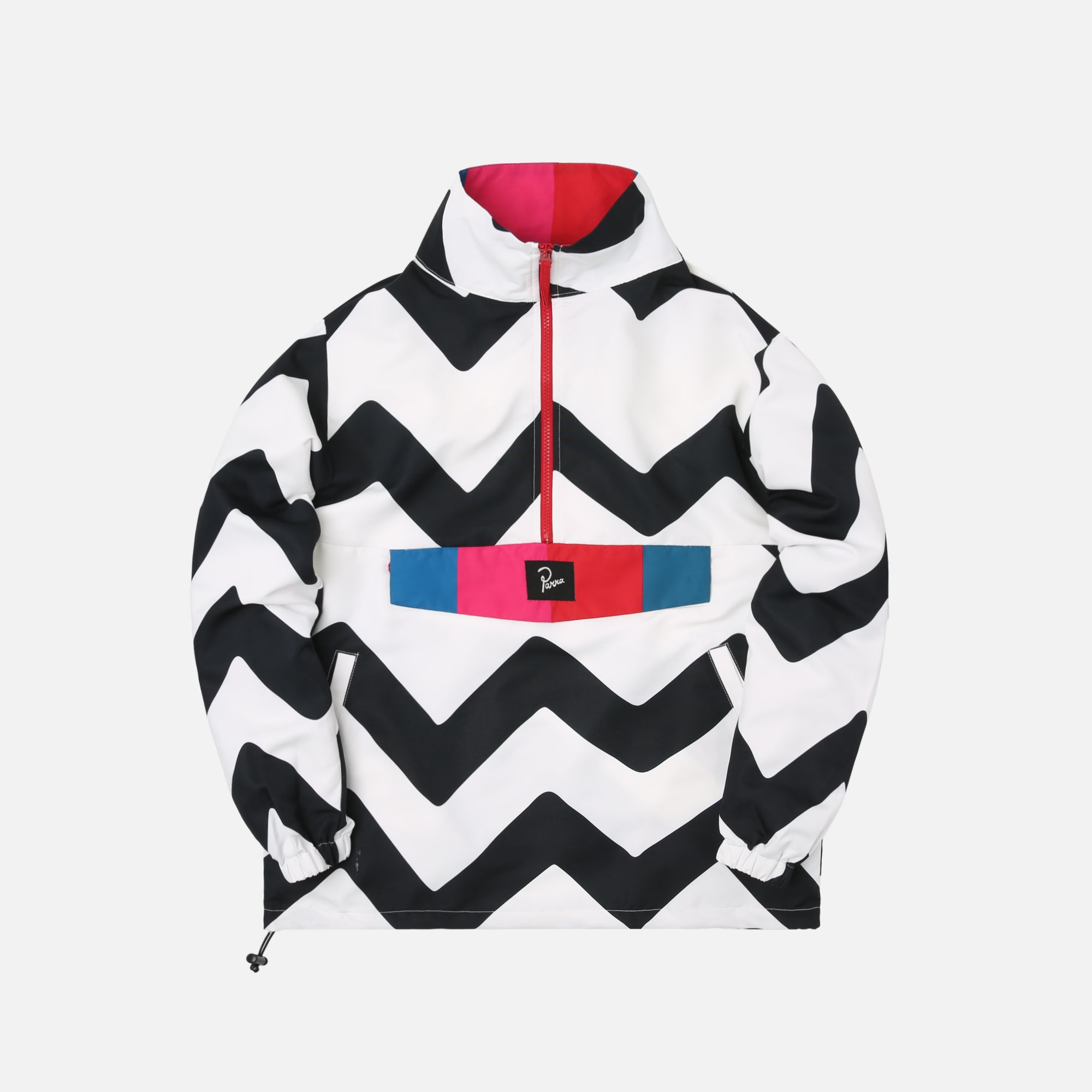 by Parra Vase Mountain Stripes Windbreaker - Black / White – Kith