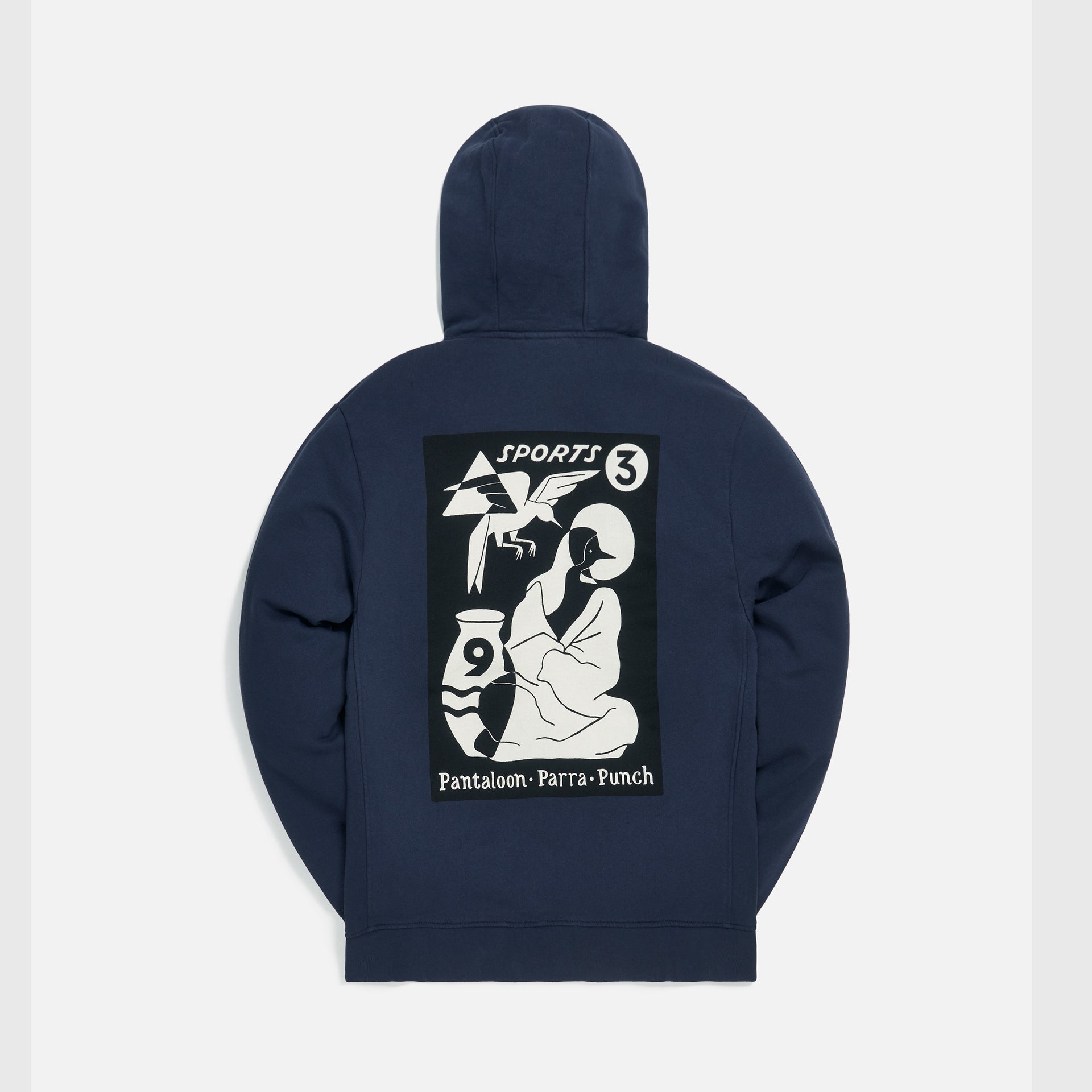 by Parra Wrapped Blanket Hooded Sweatshirt - Navy