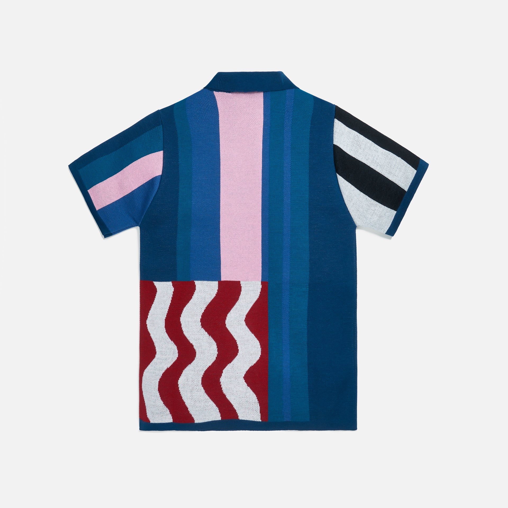 by Parra Wavy Merino Polo Shirt - Multi