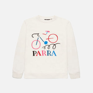by Parra Broken Bike Crewneck Sweatshirt - Off White