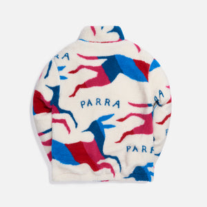 by Parra Jumping Foxes Sherpa Fleece Jacket - Off White
