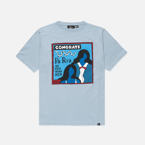 by Parra Congrats Tee - Dusty Blue