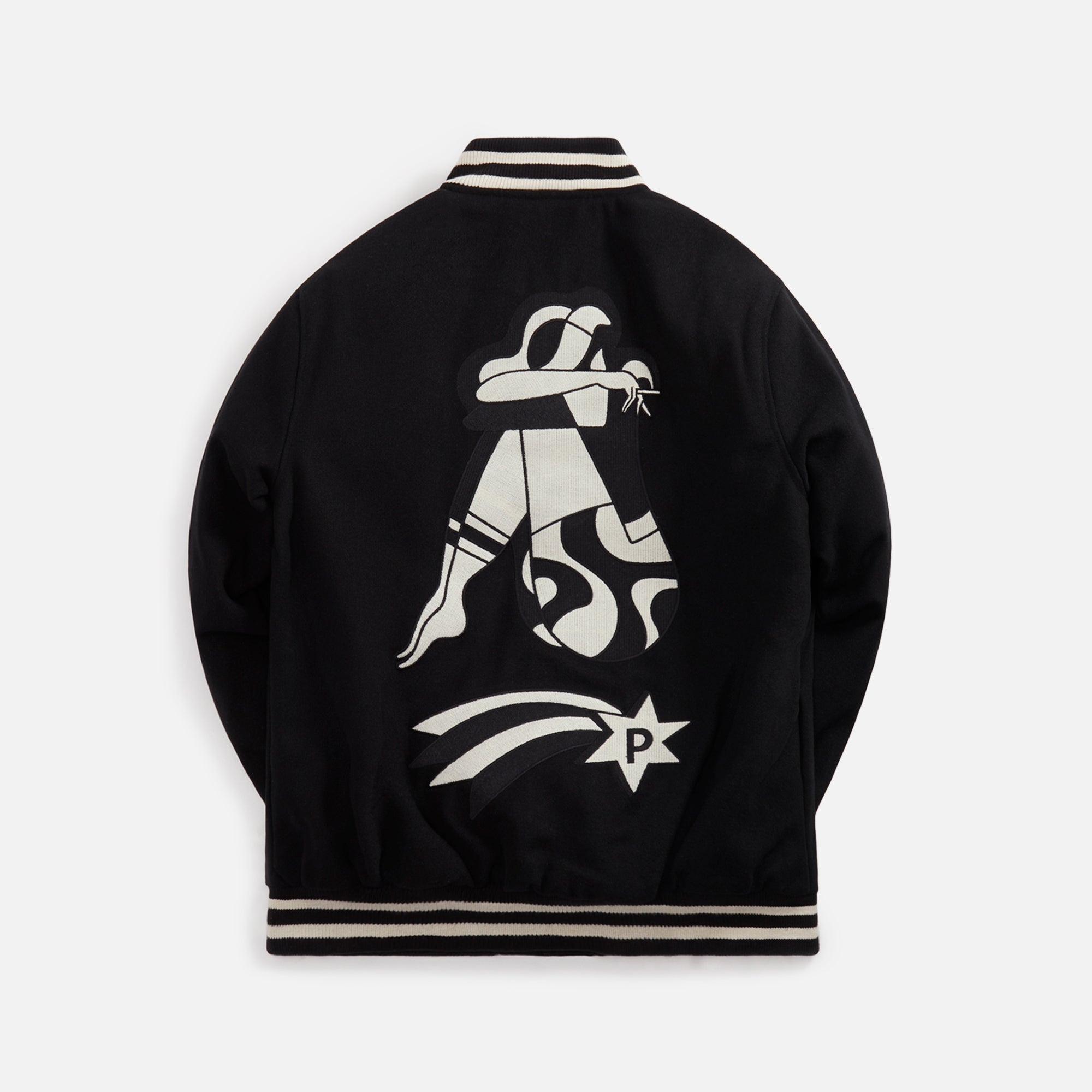 by Parra Cloudy Star Varsity Jacket - Black – Kith