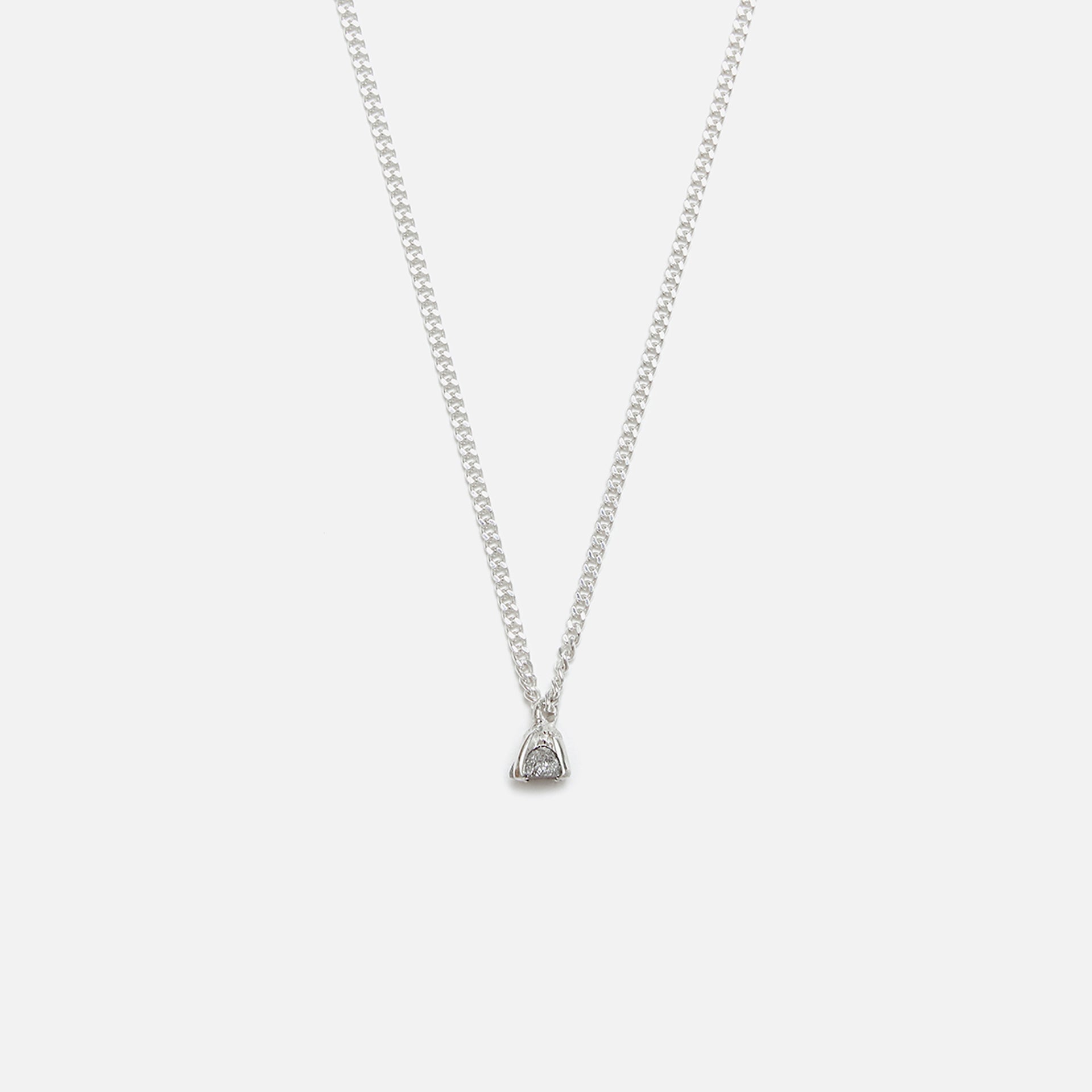 Pearls Before Swine Spliced Diamond Pendant Diamond - Silver / White