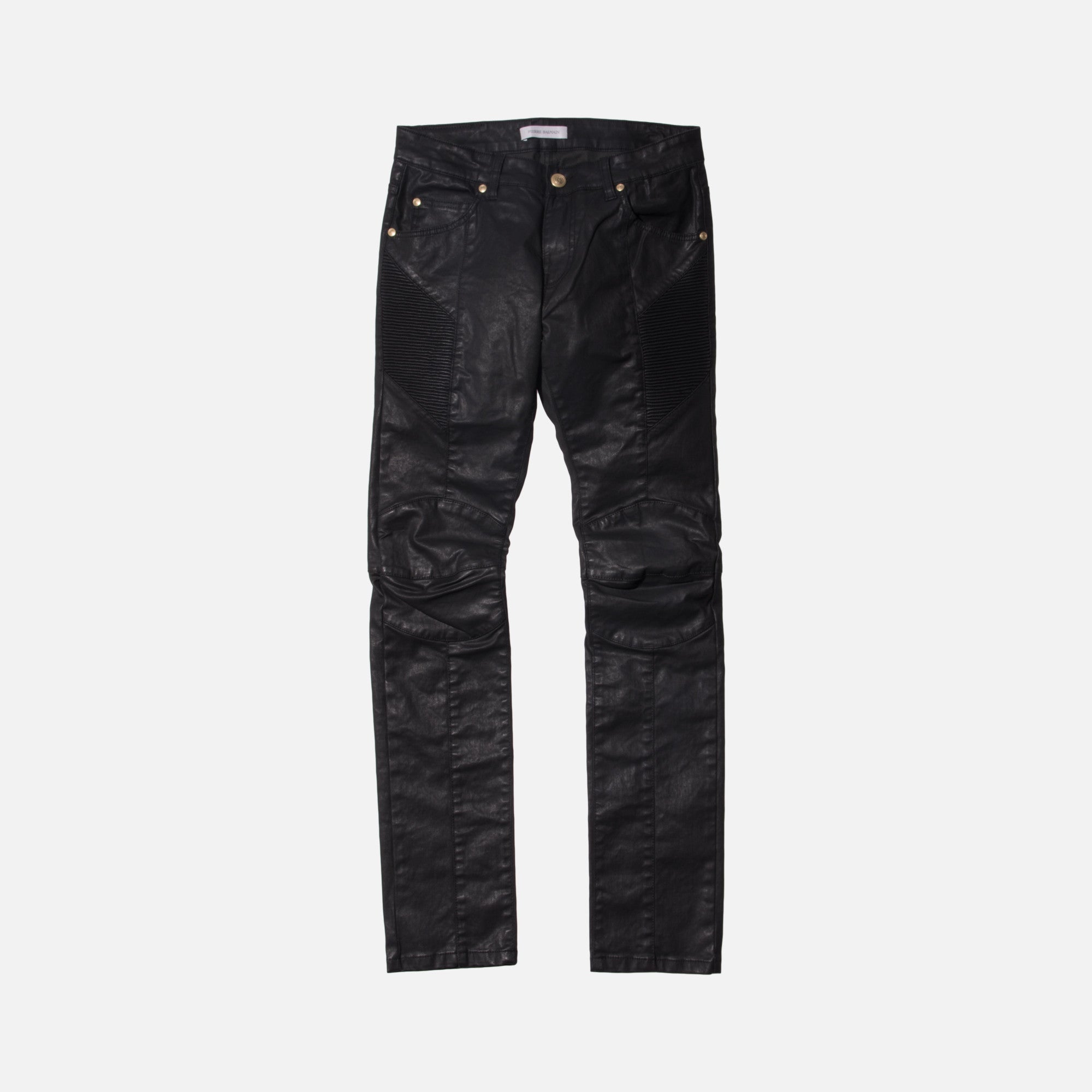 Balmain mens discount waxed jeans