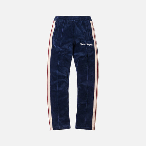 Palm Angels Chenille Track Pants - Navy Blue / White