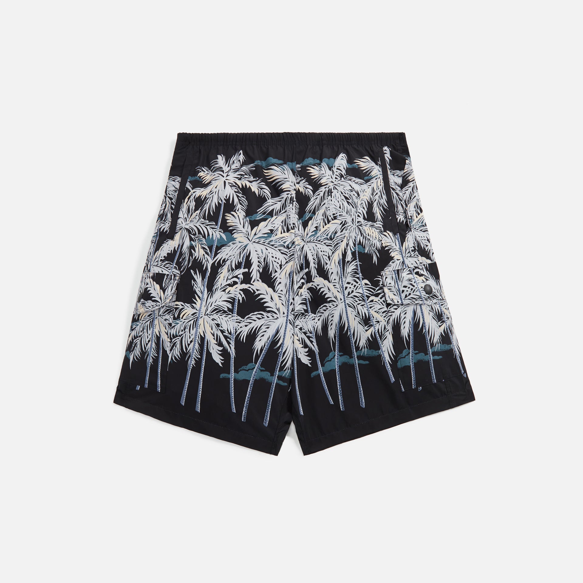 Palm Angels Allover Palms Swimshort - Black / Off White