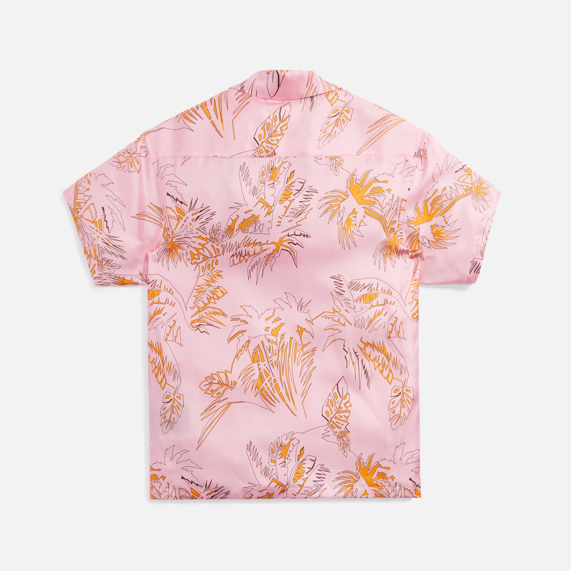 Palm Angels Abstract Palms Bowling Shirt - Pink Gold