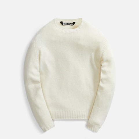 Palm Angels Curved Logo Sweater - Off White