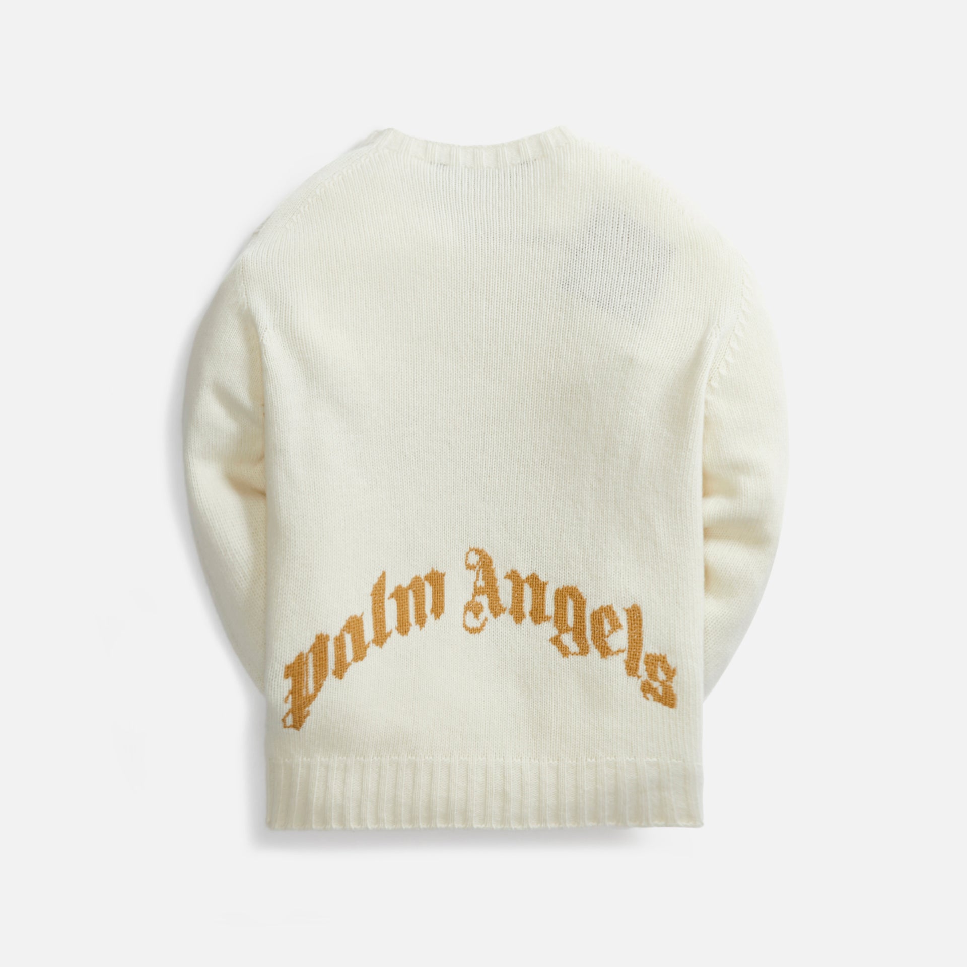Palm Angels Curved Logo Sweater - Off White