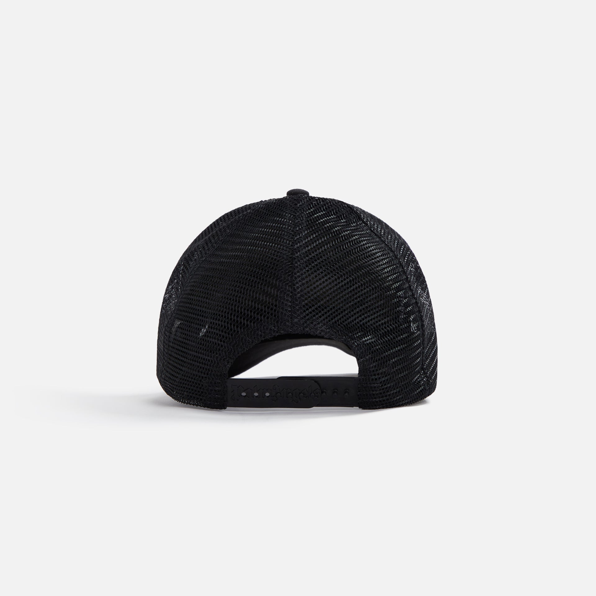 Palm Angels Curved Logo Mesh Cap - Black