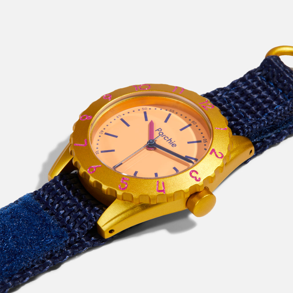 Parchie SpaceTime Watch Yellow / Navy / Orange Sherbert Kith