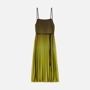 Proenza Schouler Ombre Pleated Dress - Olive / Black