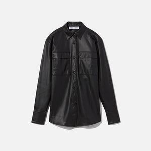 Proenza Schouler Faux Leather Shirt - Black
