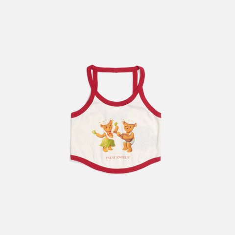Palm Angels Dancing Bears Tank Top - Off White / Brown