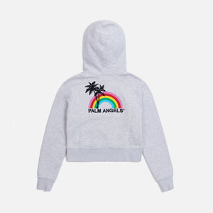 Palm Angels Rainbow Hoodie - Melange Grey