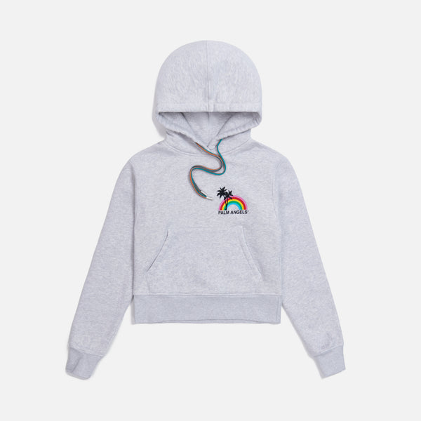 Palm Angels Rainbow Hoodie Melange Grey Kith