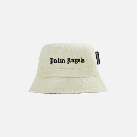 Palm Angels Cord Logo Bucket Hat - Off White