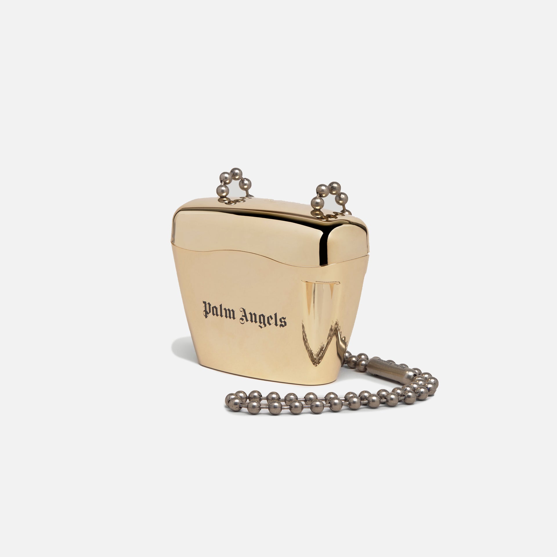 Palm Angels Metal Mini Padlock Bag - Gold