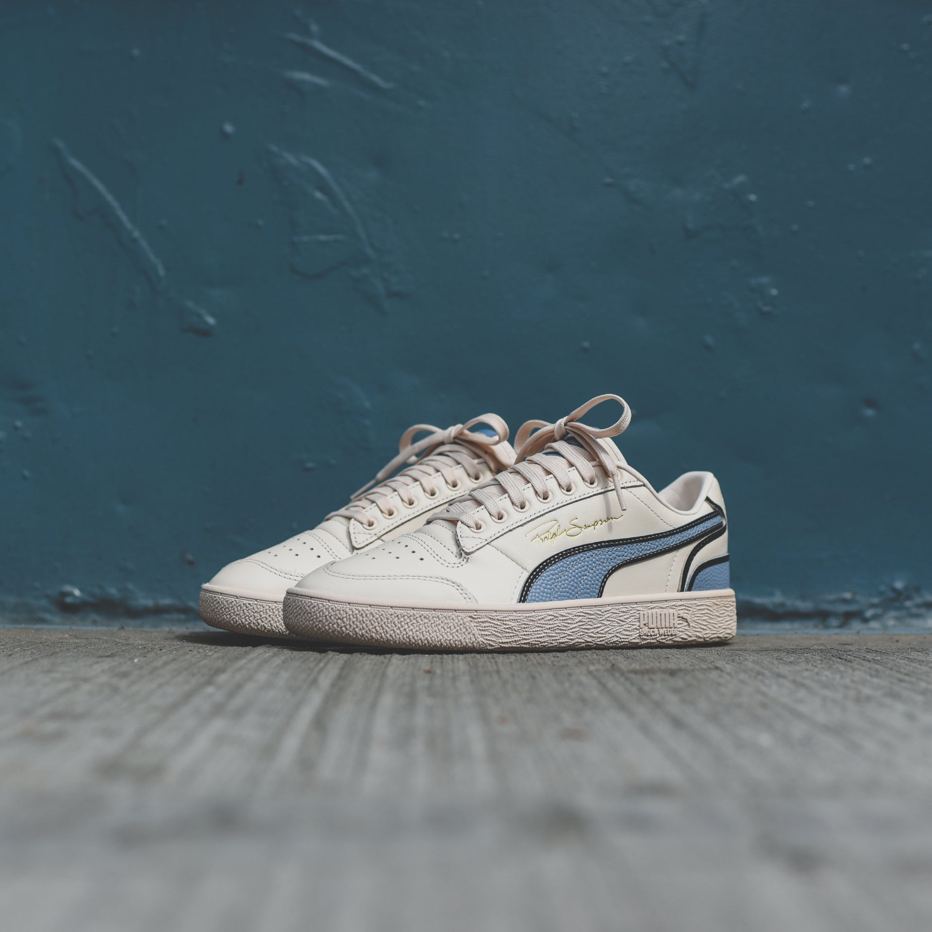 Puma x Ralph Sampson Lo Hoops - Pastel Parchment / Faded Denim